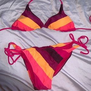 striped bikini